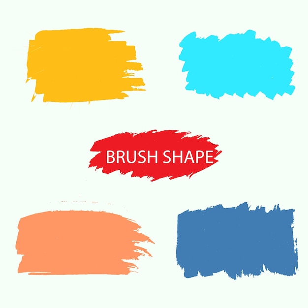 Conjunto de elementos de diseño abstractos vectoriales Formas geométricas coloridas Banderas creativas