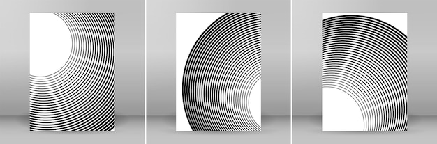 Conjunto de elementos de diseño Curvo muchas rachas Elemento de logotipo circular abstracto sobre fondo blanco aislado Arte de banda creativa Ilustración vectorial EPS 10 digital para promoción de nuevos productos Vector