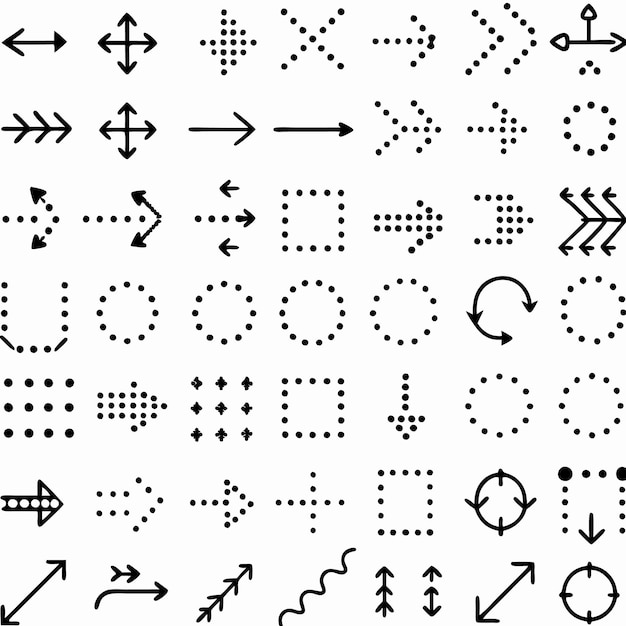 Conjunto de elementos de diseño de flecha direccional para proyectos modernos