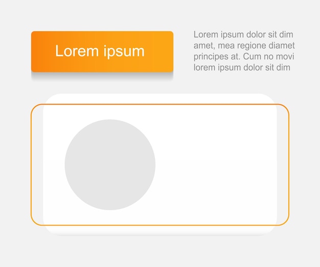 Conjunto de elementos de diseño de gráfico infográfico geométrico naranja Estilo minimalista Símbolos vectoriales abstractos para infochart con espacios en blanco Kit de gráficos instructivos Fuente Arial Regular utilizada