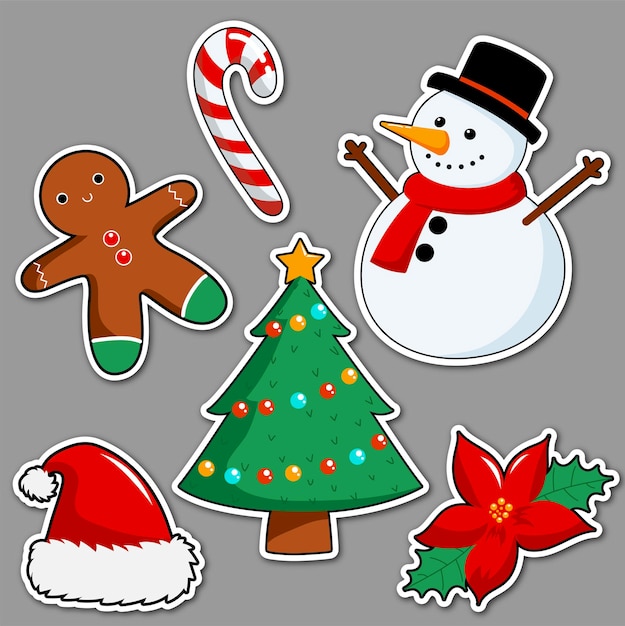 Conjunto de elementos de diseño de Navidad