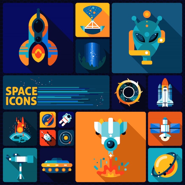 Conjunto de elementos de espacio plano