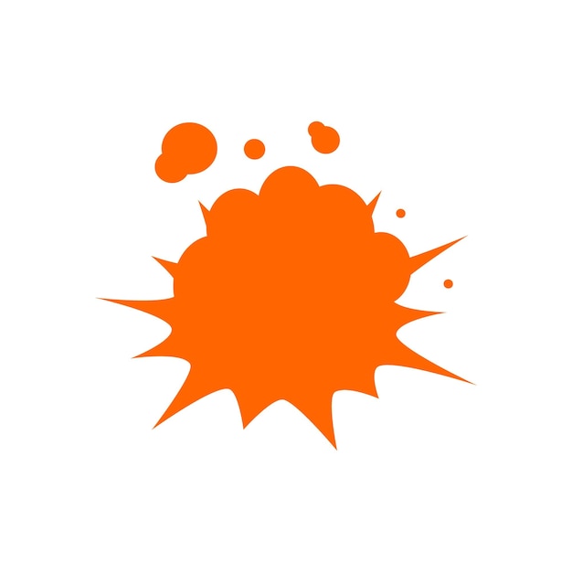 conjunto de elementos de explosión en fuego naranja