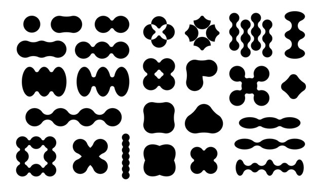 Conjunto de elementos geométricos minimalistas abstractos