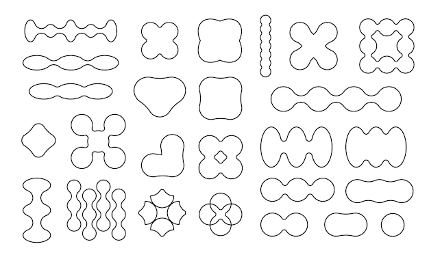 Conjunto de elementos geométricos minimalistas abstractos