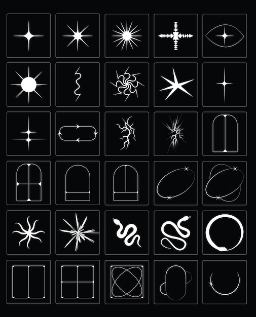 conjunto de elementos gráficos de diseño