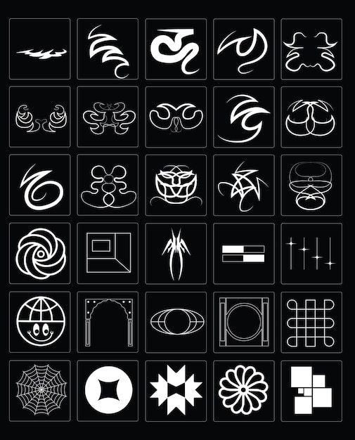 conjunto de elementos gráficos de diseño
