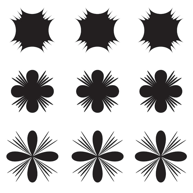 Conjunto de elementos gráficos elegantes negros