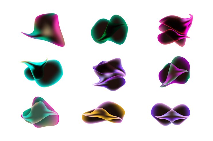 Vector conjunto de elementos gráficos modernos abstractos