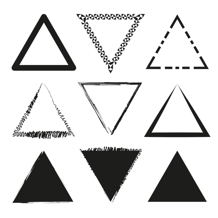 Vector conjunto de elementos gráficos triangulares ilustración vectorial eps 10 imagen de archivo
