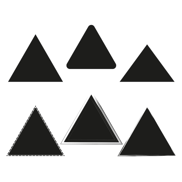 Conjunto de elementos gráficos triangulares Ilustración vectorial EPS 10 Imagen de archivo
