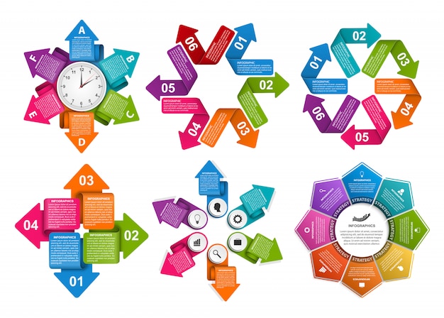 Vector conjunto de elementos para infografía