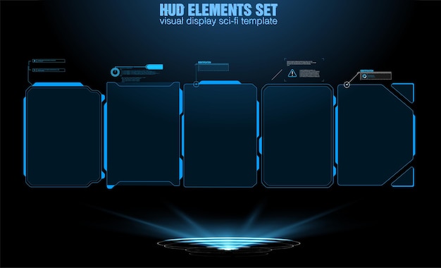 Vector un conjunto de elementos de interfaz modernos y elegantes, perfectos para diseñadores uiux que buscan dar un toque futurista.