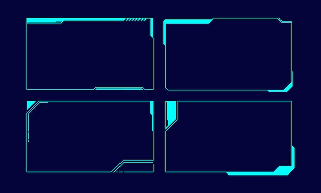 Conjunto de elementos de interfaz de usuario moderna de ciencia ficción hud abstracto futurista