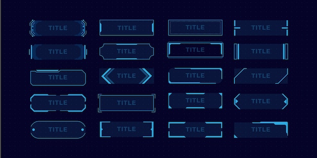 Conjunto de elementos de interfaz de usuario moderna de ciencia ficción hud abstracto futurista