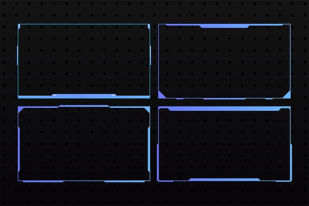 Conjunto de elementos de interfaz de usuario moderna de ciencia ficción hud abstracto futurista