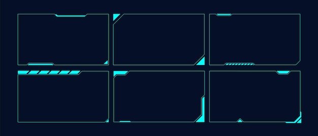 Conjunto de elementos de interfaz de usuario moderna de ciencia ficción hud abstracto futurista