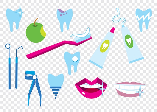 conjunto de elementos de limpieza dental
