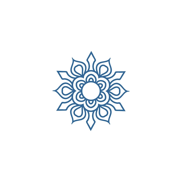 conjunto de elementos de mandala azul azul