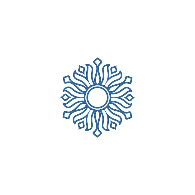 conjunto de elementos de mandala azul resumen