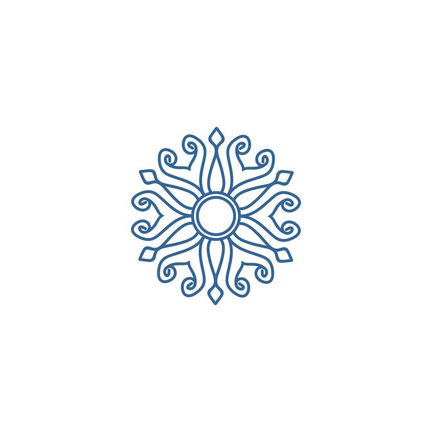 conjunto de elementos de mandala azul