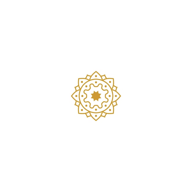 conjunto de elementos de mandala de color dorado adornados