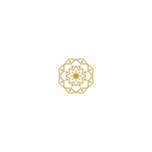 conjunto de elementos de mandala de color dorado gráfico