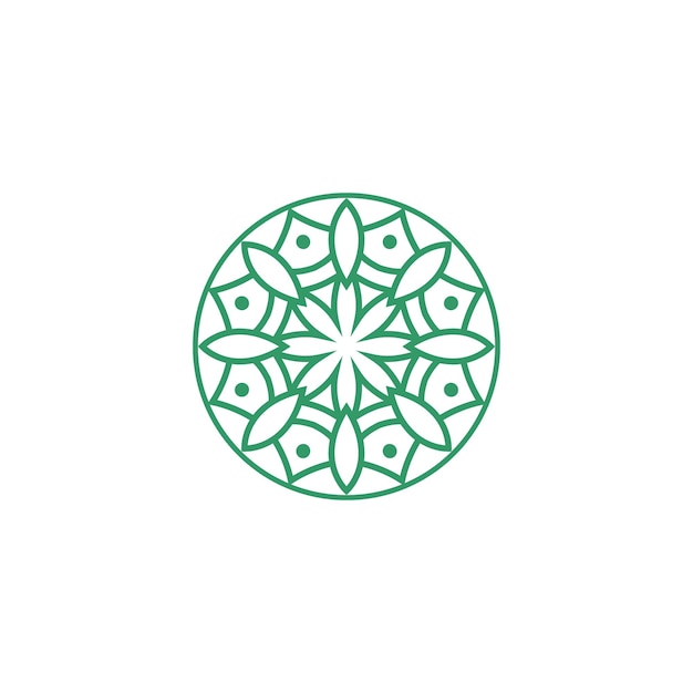 conjunto de elementos de mandala vectorial redondo