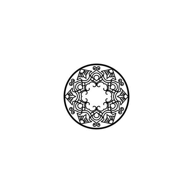 conjunto de elementos del patrón vectorial del mandala