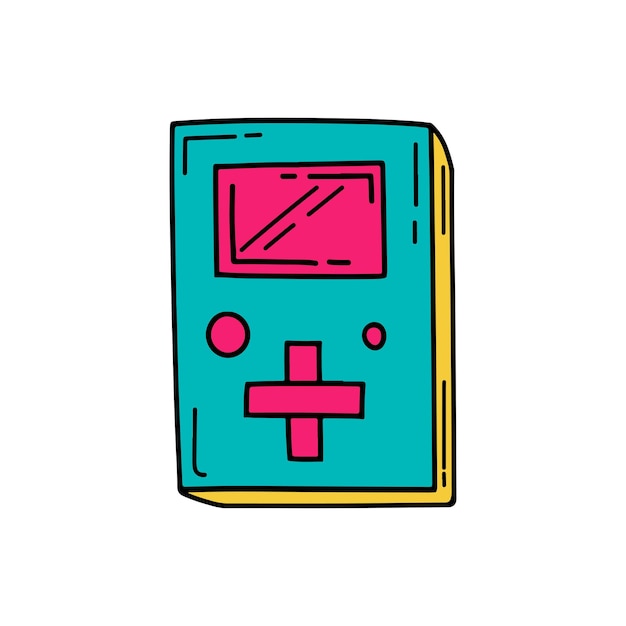 Conjunto de elementos retro de juego de vector libre dibujado a mano
