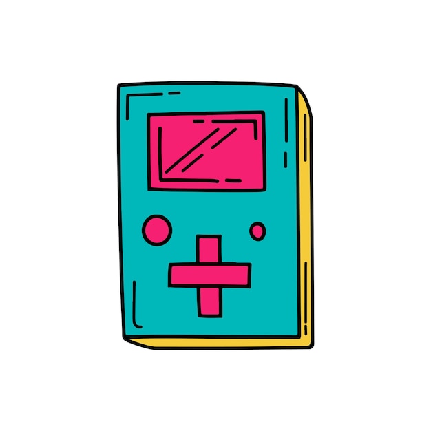 Vector conjunto de elementos retro de juego de vector libre dibujado a mano