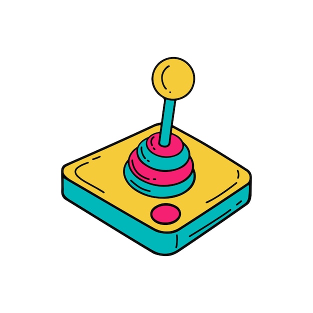 Conjunto de elementos retro de juego de vector libre dibujado a mano