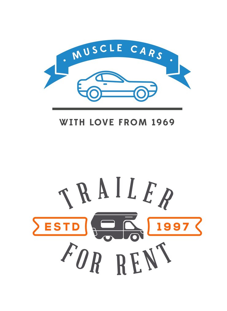 Vector el conjunto de elementos del servicio de alquiler de coches de vector se puede utilizar como logotipo o icono en calidad premium