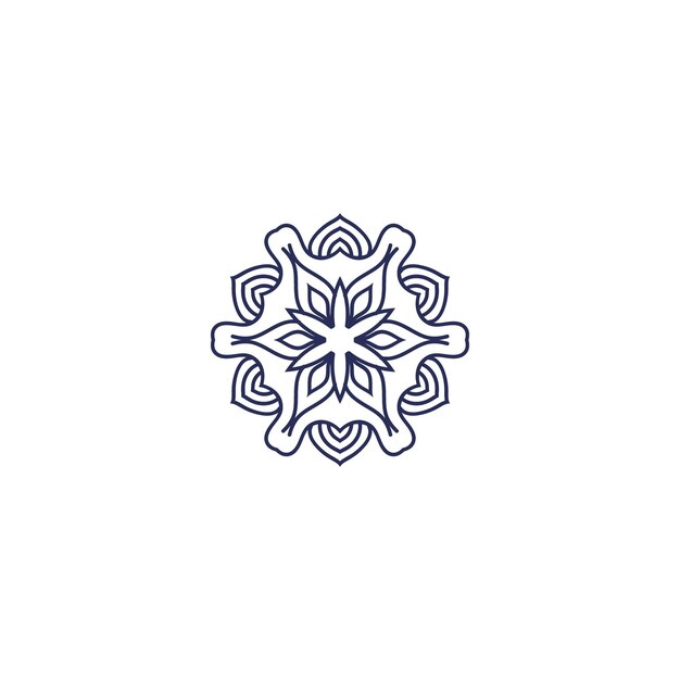 conjunto de elementos vectoriales de mandala floral