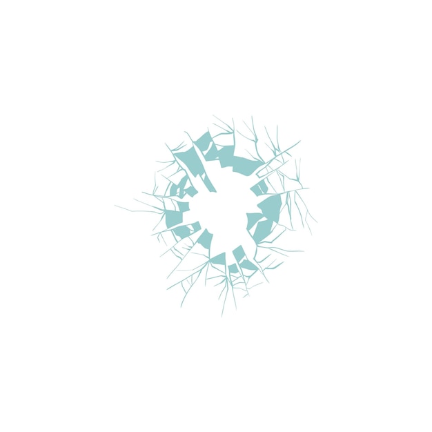 conjunto de elementos vectoriales de vidrio roto