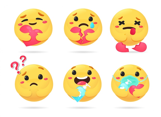 Conjunto de emociones emoji