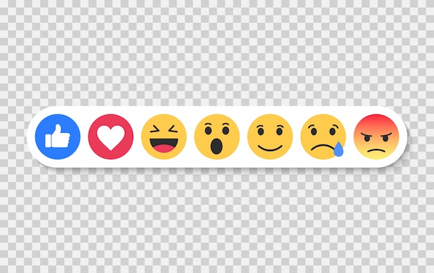 Vector conjunto de emoji conjunto plano de emoticonos