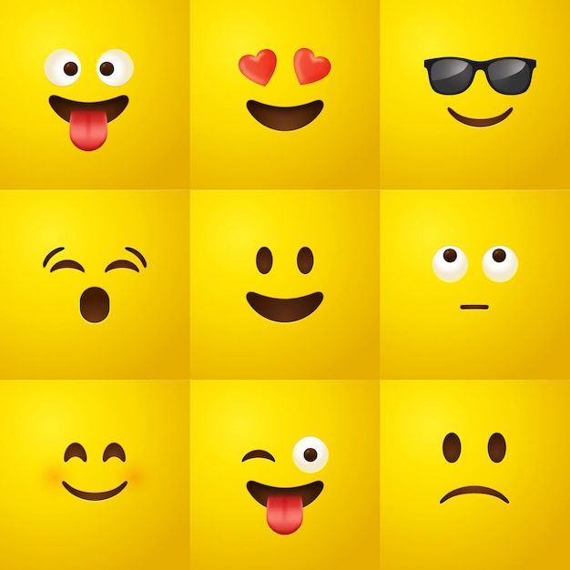 Vector conjunto de emoji