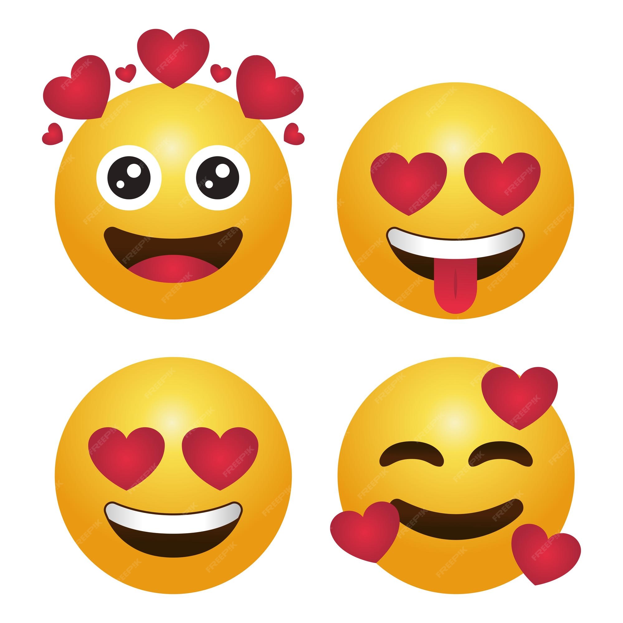 Conjunto de emojis de corazón de amor de differentnet | Vector Premium Conjunto de emojis de corazón de amor de differentnet | Vector Premium