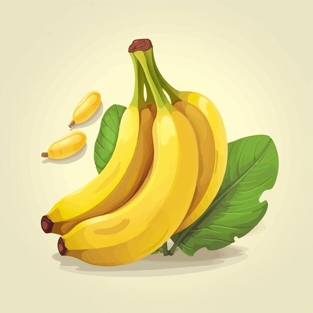 Vector un conjunto de emojis vectoriales de plátano con diferentes expresiones