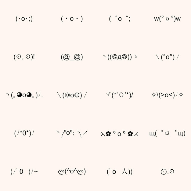 conjunto de emoticones de línea de garabateo de cara conmocionada diseño vectorial de emoji