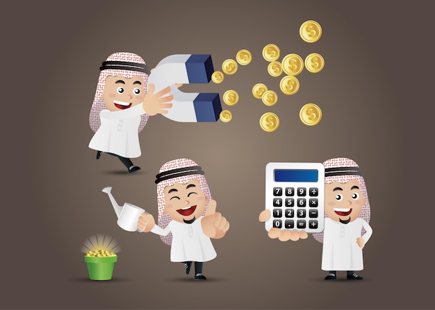 Conjunto de empresarios árabes