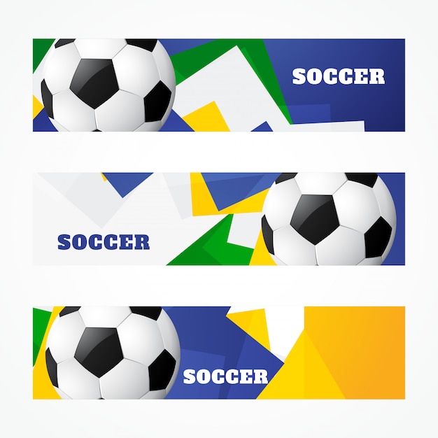 Vector conjunto de encabezados de fútbol