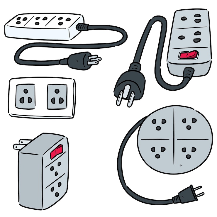 Vector conjunto de enchufe eléctrico