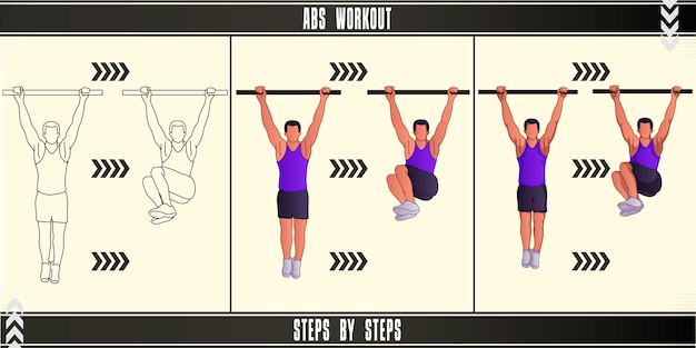 Conjunto de entrenamiento de hombre. Hombre haciendo ejercicios de fitness, abdominales y yoga.