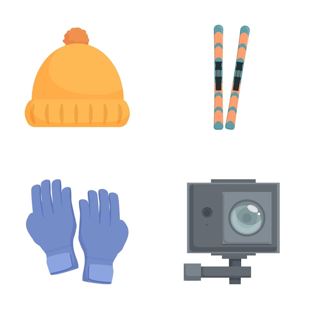 Conjunto de equipos y accesorios para deportes de invierno