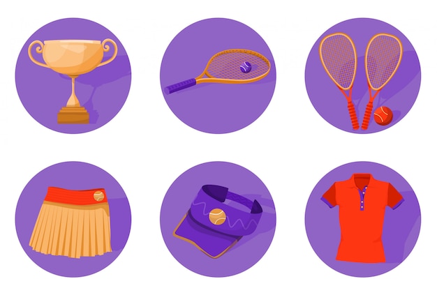 Conjunto de equipos de tenis.