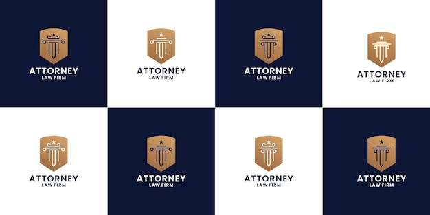 El conjunto de escudo se combina con la inspiración del diseño del logotipo del pilar de la justicia