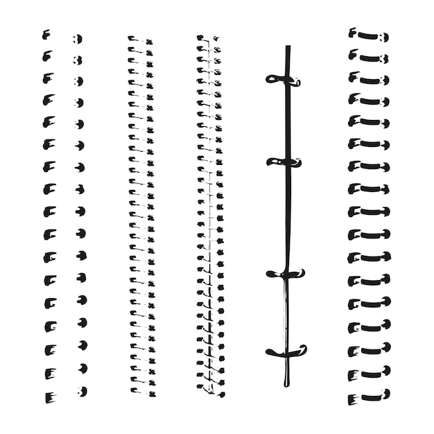 Conjunto de espirales para bloc de notas en vector