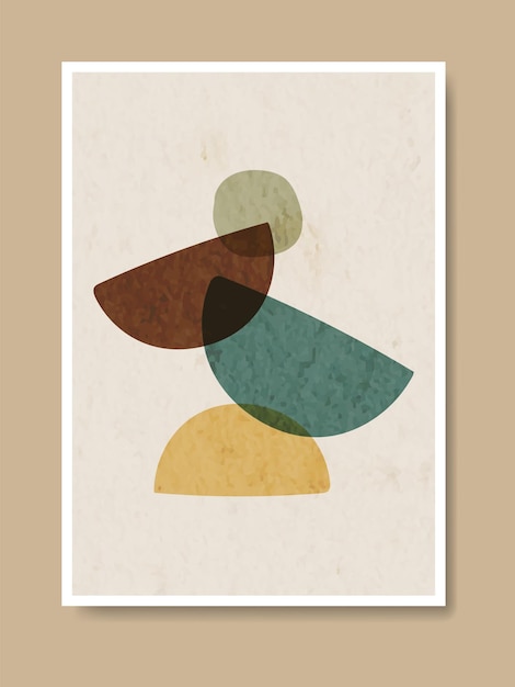 Conjunto de estampados colección de carteles minimalistas contemporáneos boho